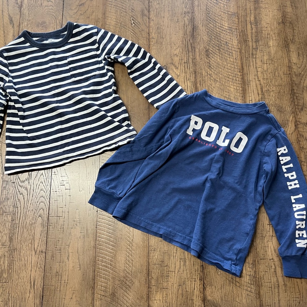 Lot boys long sleeve tops 3 Toddler Polo Carter GAP first impressions - Picture 12 of 16